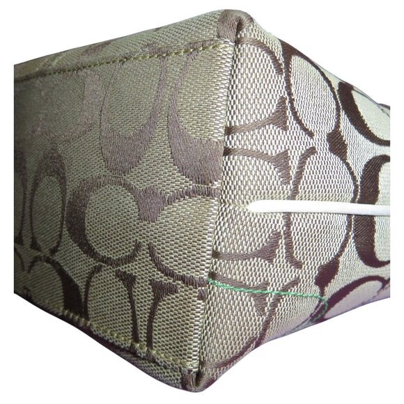 Coach Limited Edition Canvas Leather Floral Applique Demi Baguette Bag - Picture 10 of 13